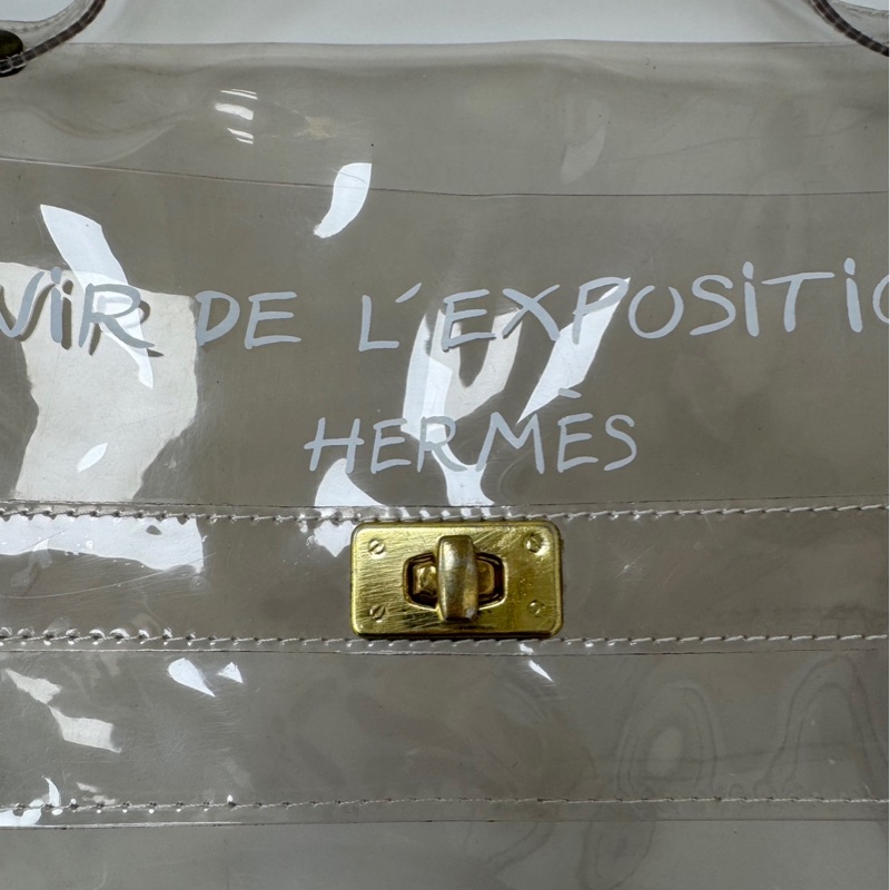 Hermès「Vinyl Kelly」透明限量包-10