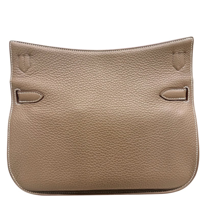 HERMES 愛馬仕 JYPSIERE TOGO 皮革 塵埃灰 銀扣-1