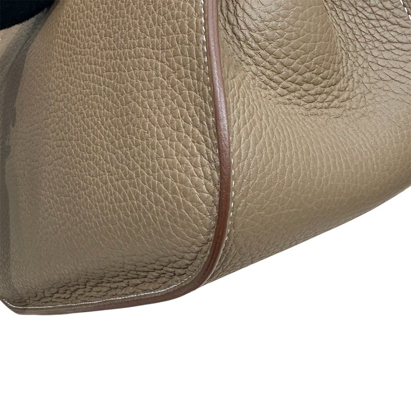 HERMES 愛馬仕 JYPSIERE TOGO 皮革 塵埃灰 銀扣-7