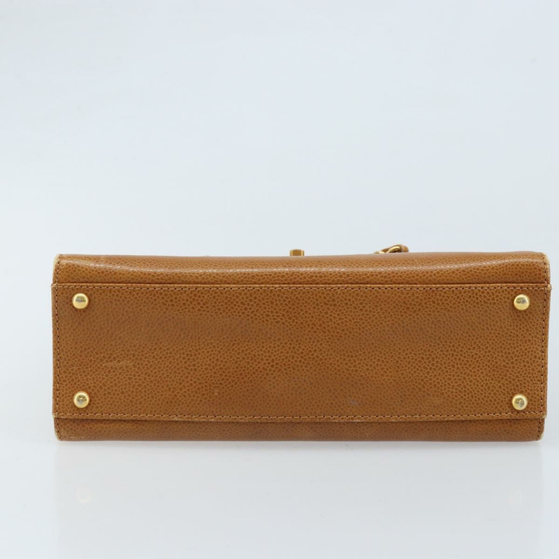 【日本直送】香奈兒鏈手提包 魚子醬皮 金棕色 CC 正品 gh1738-4