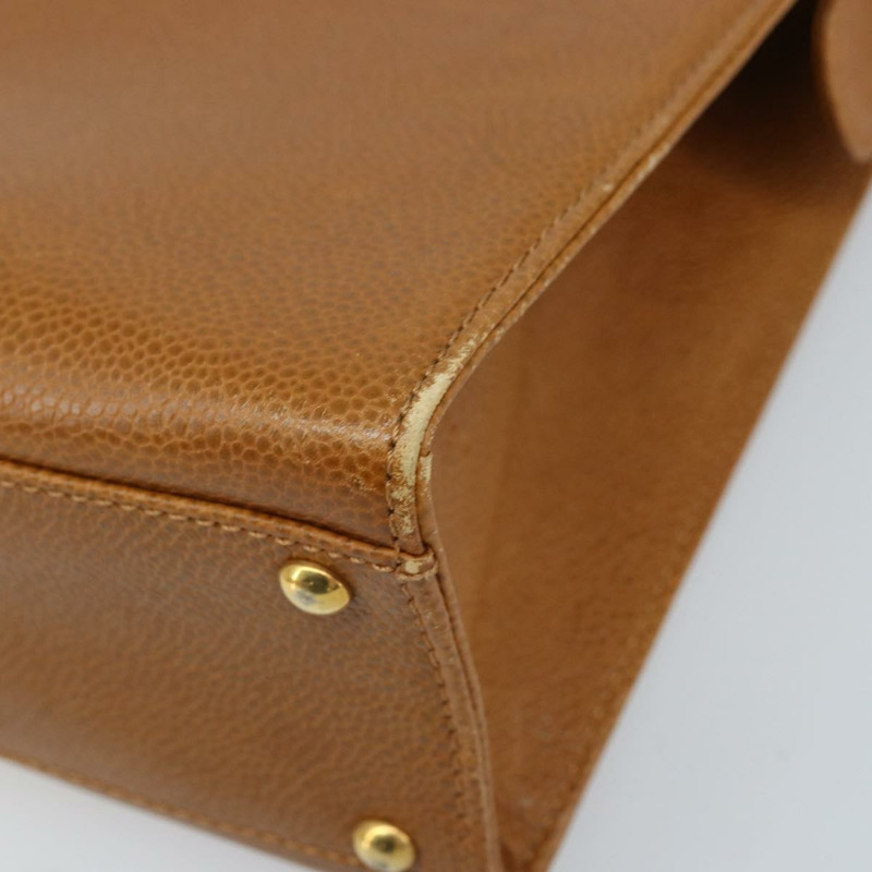 【日本直送】香奈兒鏈手提包 魚子醬皮 金棕色 CC 正品 gh1738-8