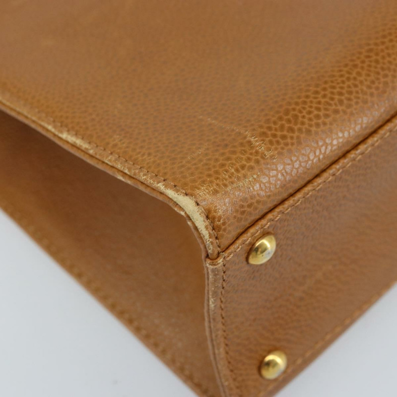 【日本直送】香奈兒鏈手提包 魚子醬皮 金棕色 CC 正品 gh1738-13