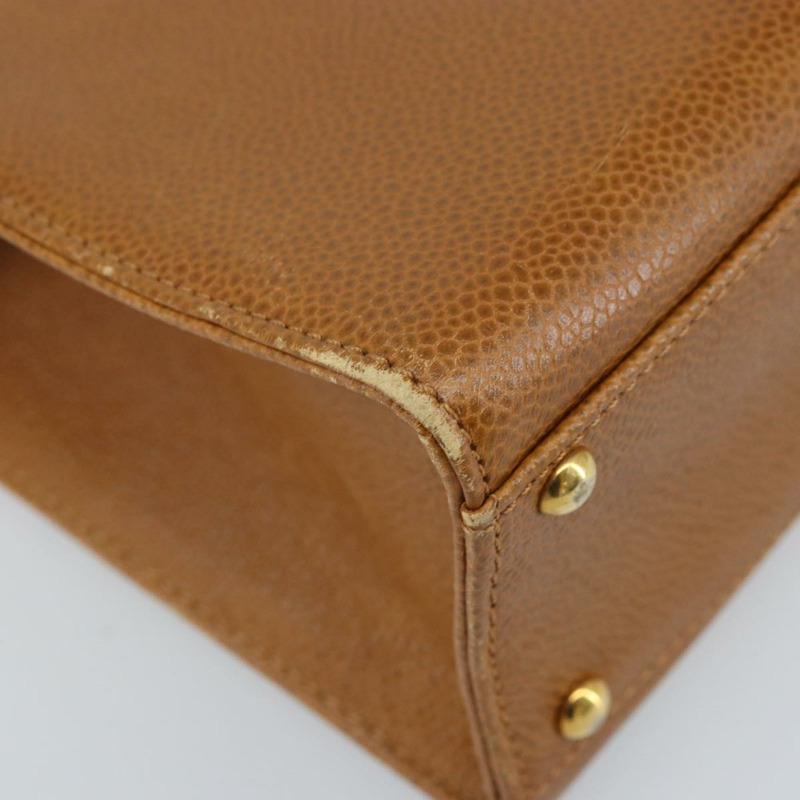 【日本直送】香奈兒鏈手提包 魚子醬皮 金棕色 CC 正品 gh1738-15