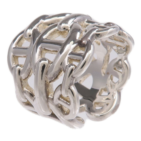 HERMES 925純銀Chaine d'ancre Enchainee Ring戒指US#6.5