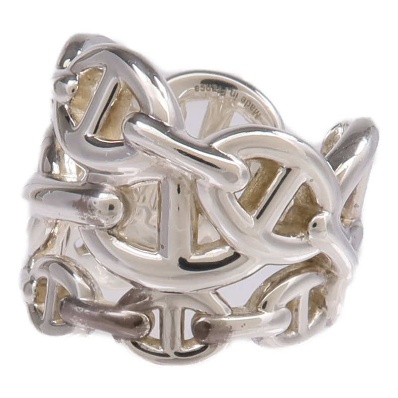 HERMES 925純銀Chaine d'ancre Enchainee Ring戒指US#6.5-2