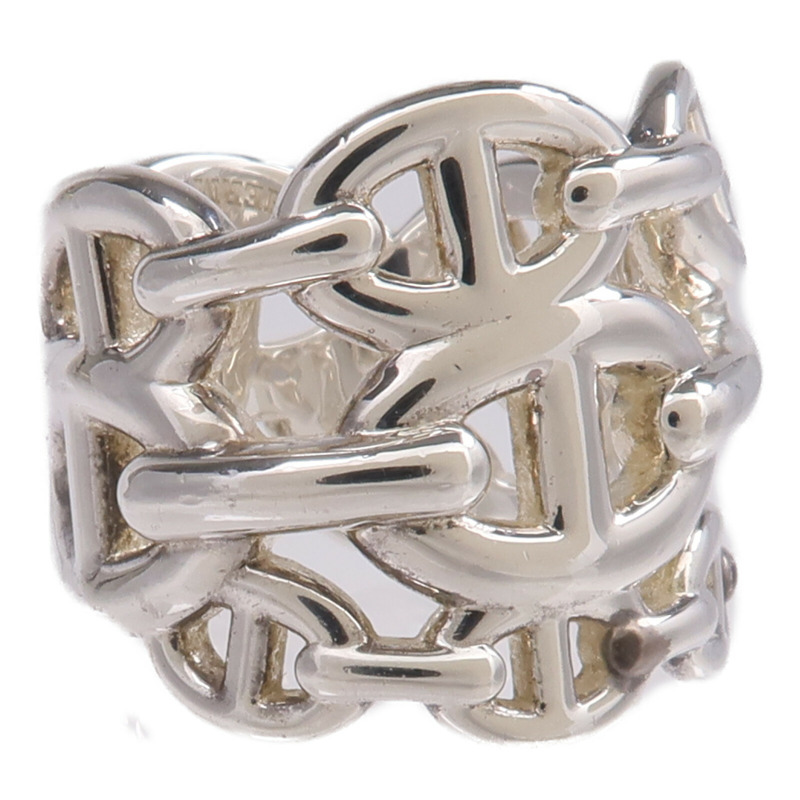 HERMES 925純銀Chaine d'ancre Enchainee Ring戒指US#6.5-3