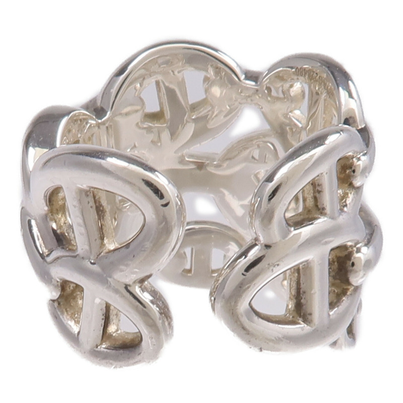 HERMES 925純銀Chaine d'ancre Enchainee Ring戒指US#6.5-4