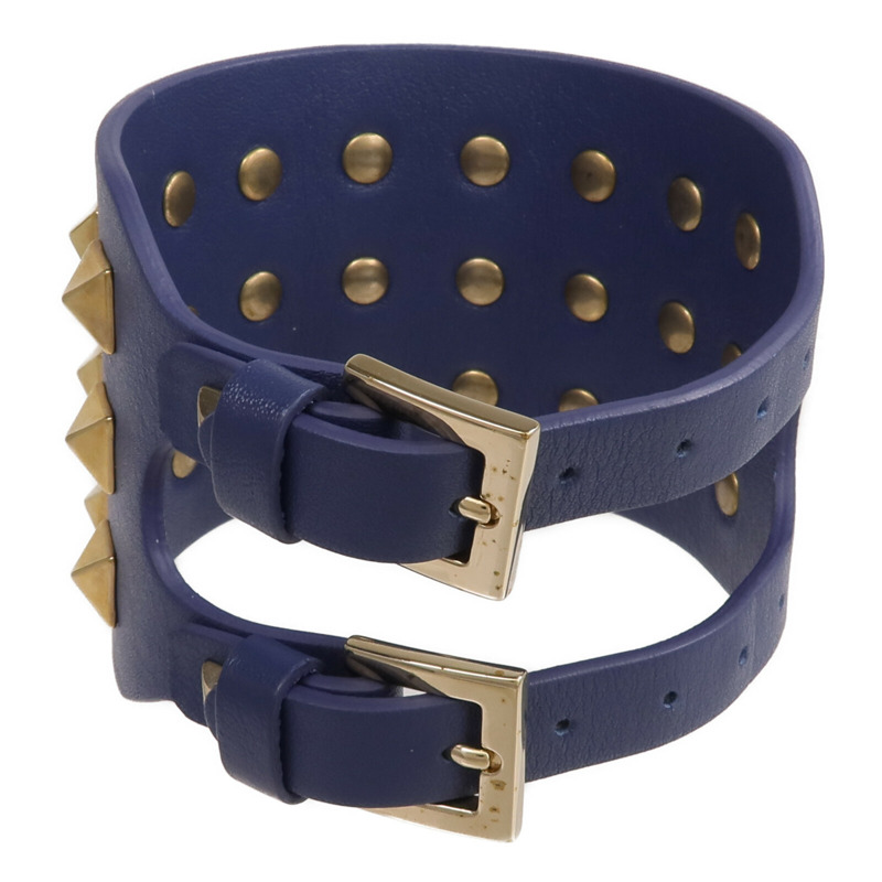 Valentino 牛皮皮革Bracelet金扣手帶-3