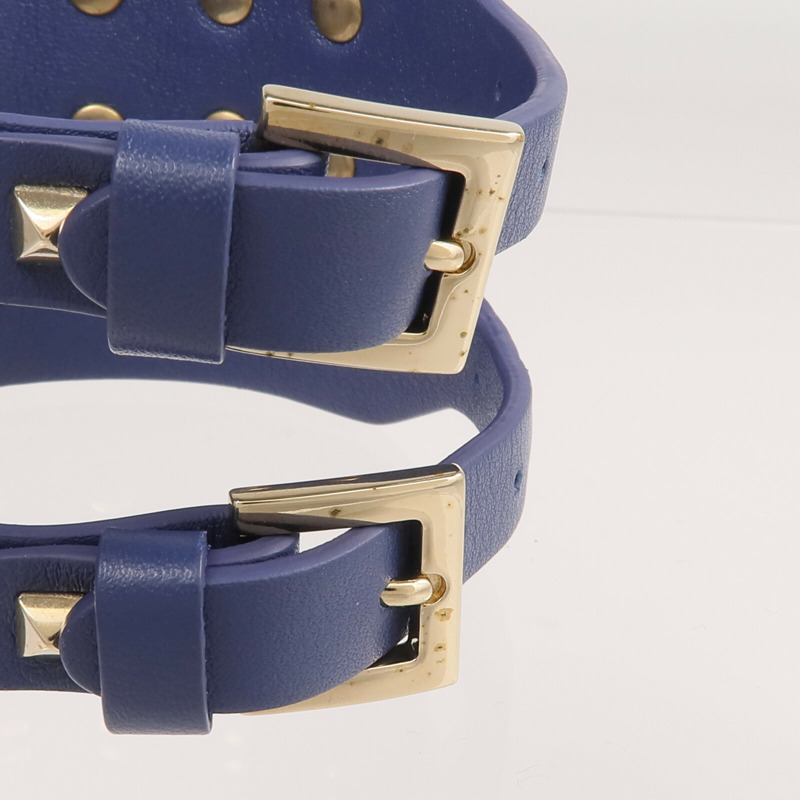 Valentino 牛皮皮革Bracelet金扣手帶-4