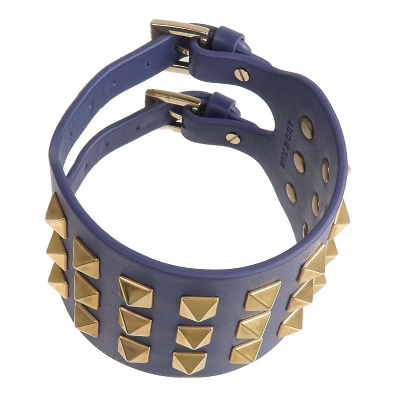 Valentino 牛皮皮革Bracelet金扣手帶-5