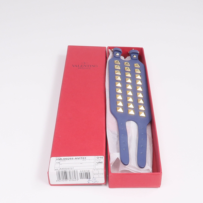 Valentino 牛皮皮革Bracelet金扣手帶-8