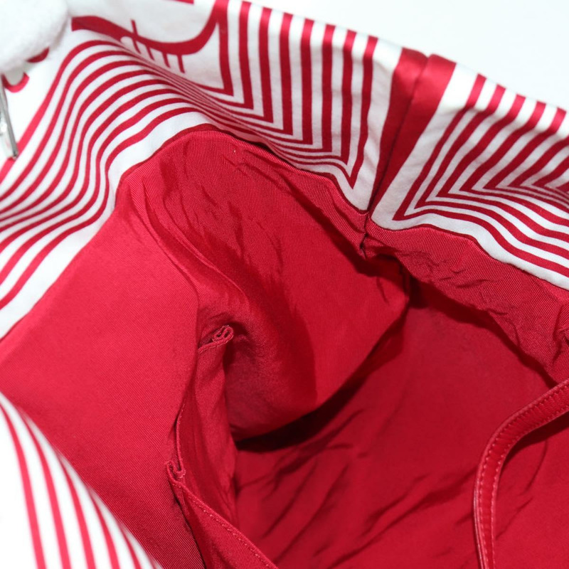 【日本直送】香奈兒鏈單肩包 棉質 白色 銀色 CC 標誌 正品 BSZ544SAV-20