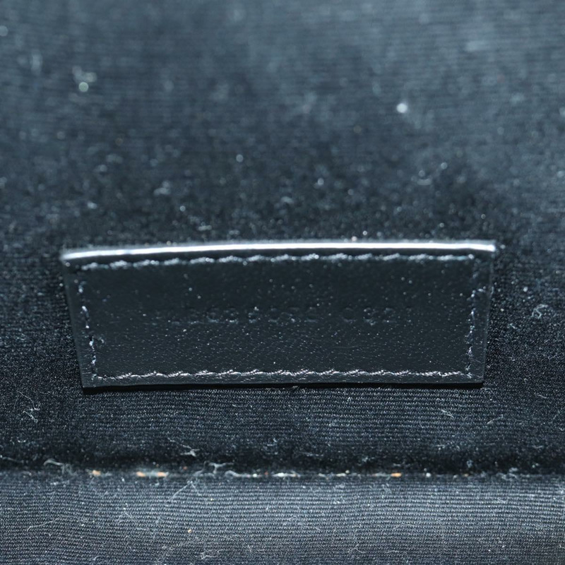 【日本直送】SAINT LAURENT 藤編皮革手拿包 黑色 金色 正品 ki6591M-10