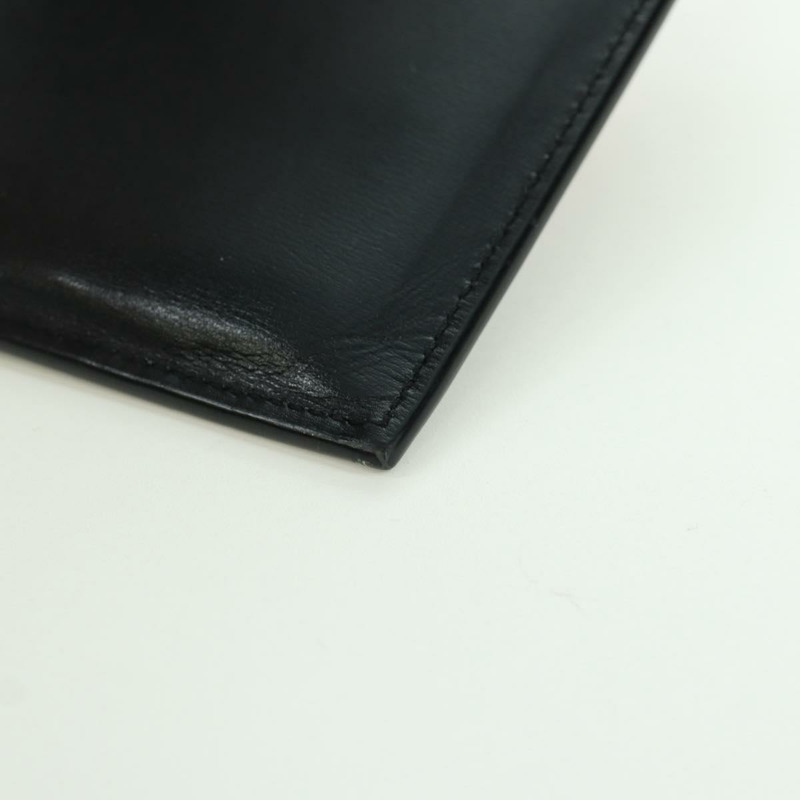 【日本直送】SAINT LAURENT 藤編皮革手拿包 黑色 金色 正品 ki6591M-15