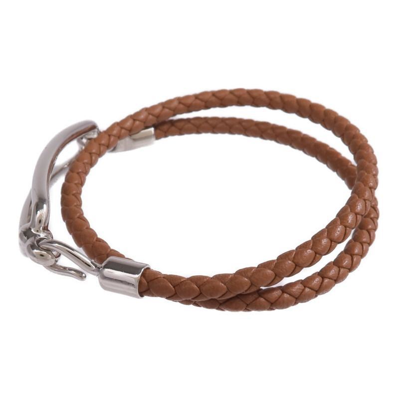 HERMES Swift皮革Roulis Double Tour銀扣手帶-1