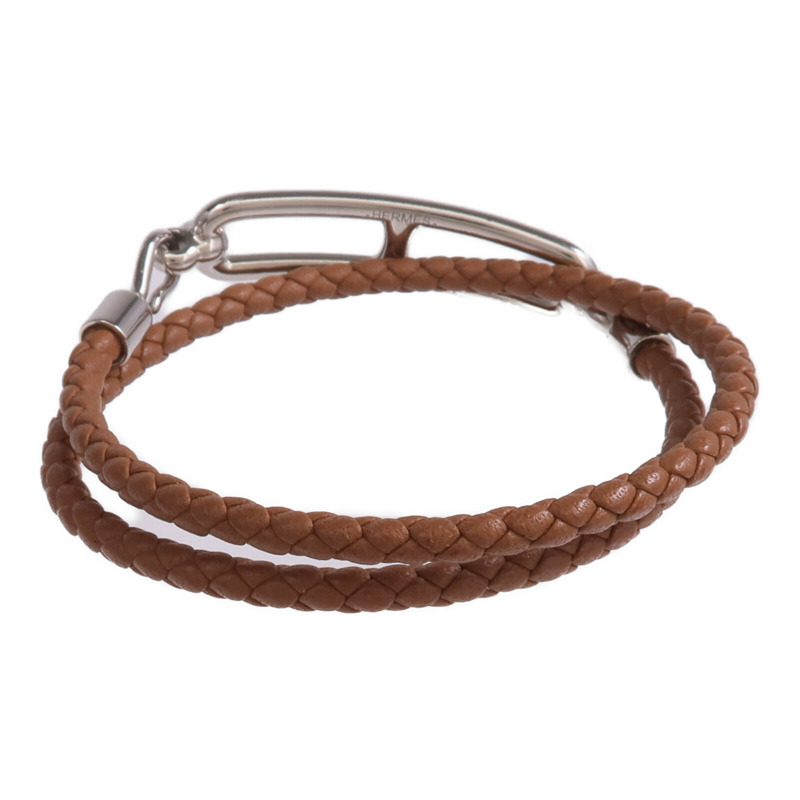 HERMES Swift皮革Roulis Double Tour銀扣手帶-2