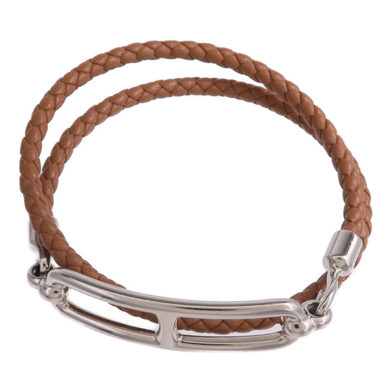 HERMES Swift皮革Roulis Double Tour銀扣手帶-3