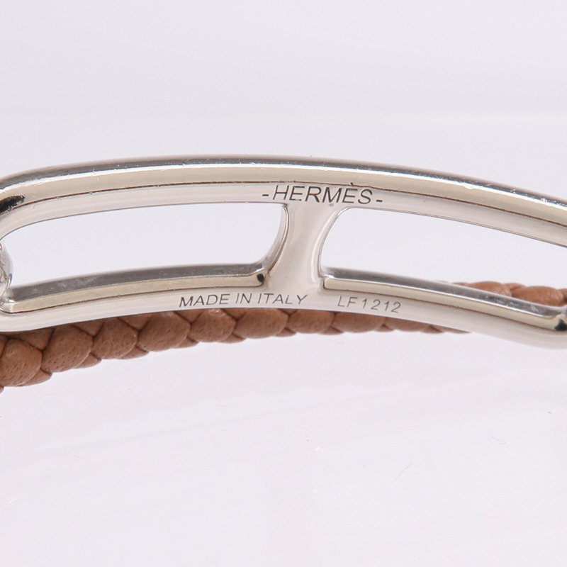 HERMES Swift皮革Roulis Double Tour銀扣手帶-4