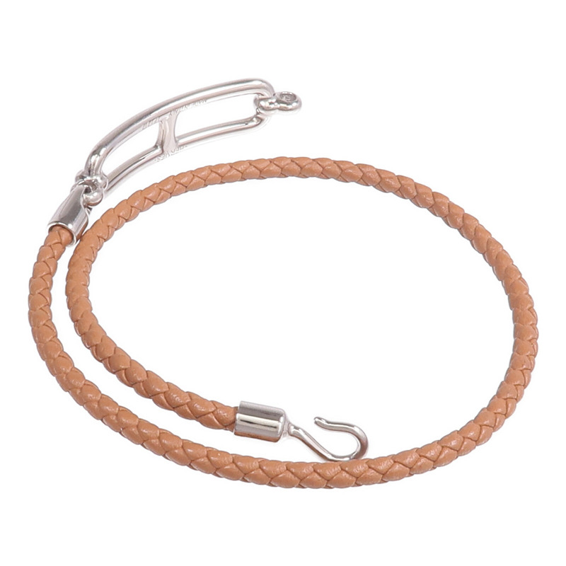 HERMES Swift皮革Roulis Double Tour銀扣手帶-7