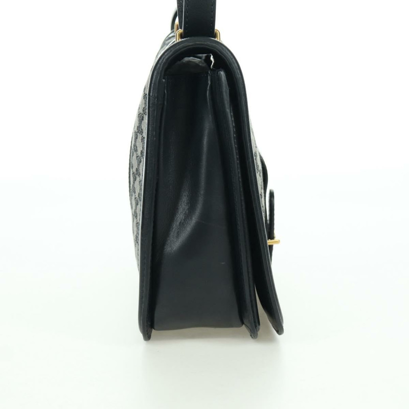 【日本直送】CELINE Macadam帆布肩背包 黑色金色 正品 YKZ208V-3