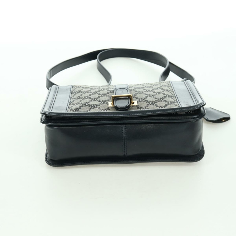 【日本直送】CELINE Macadam帆布肩背包 黑色金色 正品 YKZ208V-4