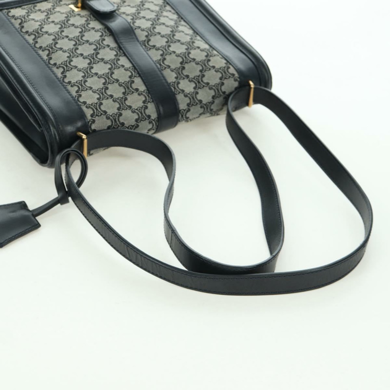 【日本直送】CELINE Macadam帆布肩背包 黑色金色 正品 YKZ208V-6