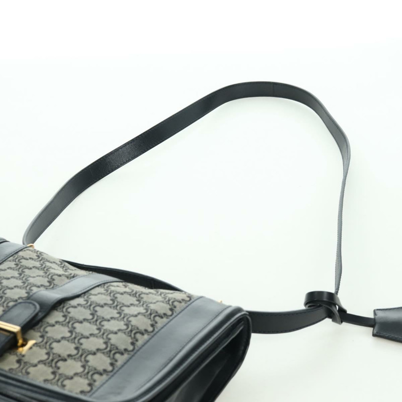 【日本直送】CELINE Macadam帆布肩背包 黑色金色 正品 YKZ208V-7