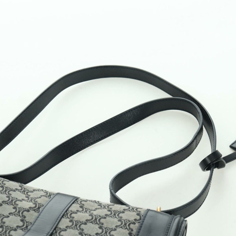 【日本直送】CELINE Macadam帆布肩背包 黑色金色 正品 YKZ208V-13