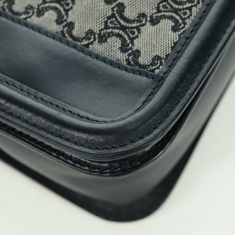 【日本直送】CELINE Macadam帆布肩背包 黑色金色 正品 YKZ208V-14