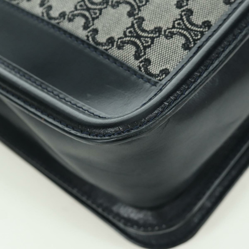 【日本直送】CELINE Macadam帆布肩背包 黑色金色 正品 YKZ208V-16