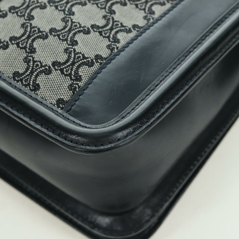 【日本直送】CELINE Macadam帆布肩背包 黑色金色 正品 YKZ208V-17