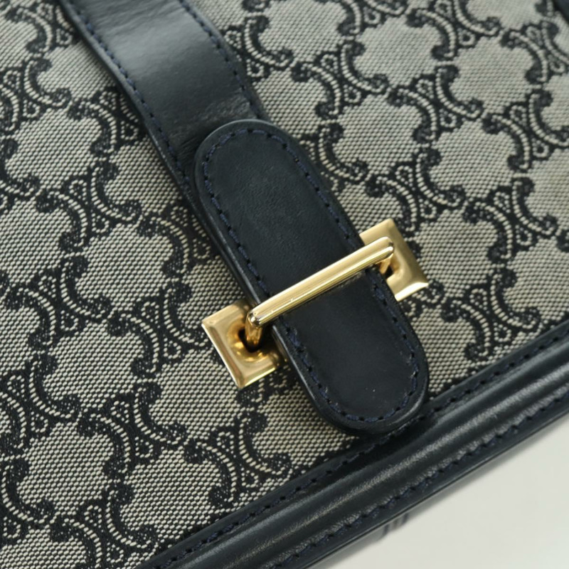 【日本直送】CELINE Macadam帆布肩背包 黑色金色 正品 YKZ208V-18