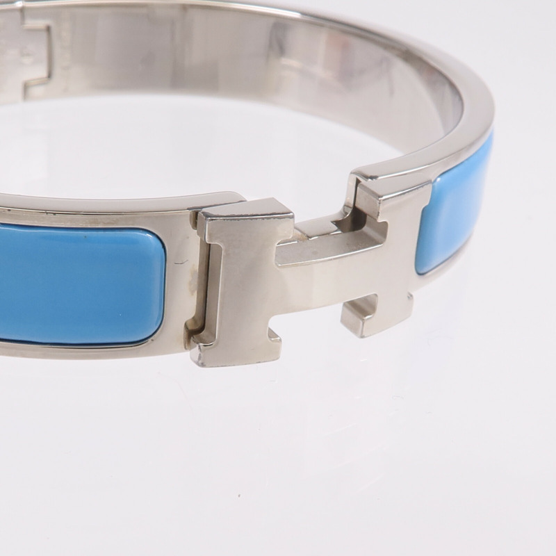 HERMES 金屬/琺瑯Clic H手鐲-4