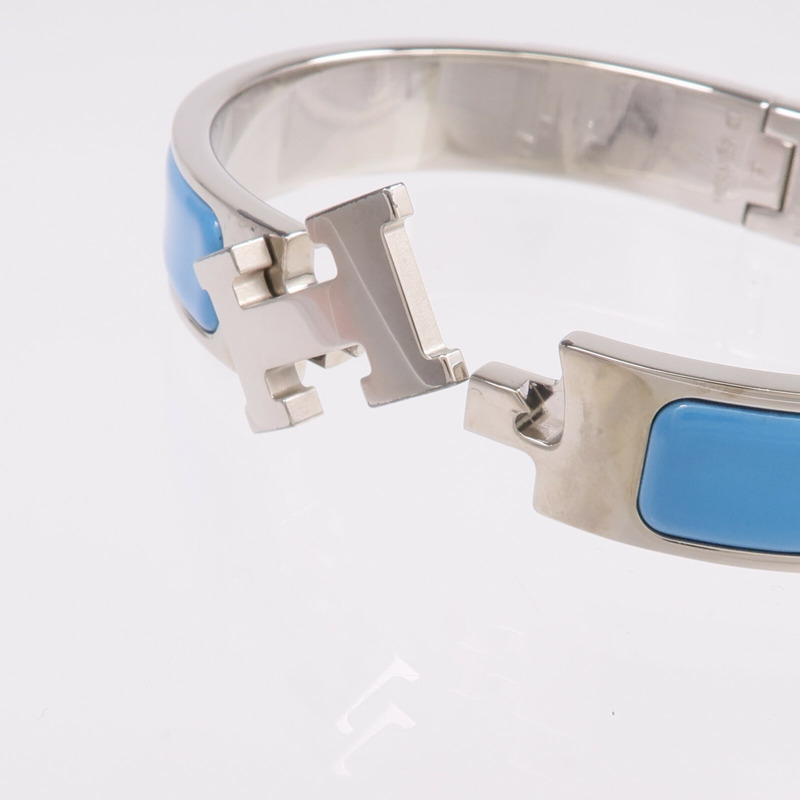 HERMES 金屬/琺瑯Clic H手鐲-5