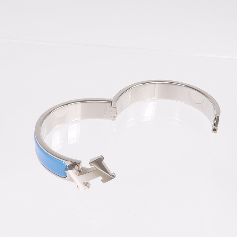 HERMES 金屬/琺瑯Clic H手鐲-7