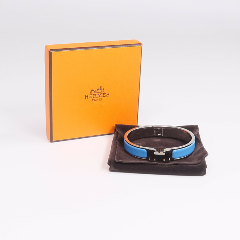 HERMES 金屬/琺瑯Clic H手鐲-8