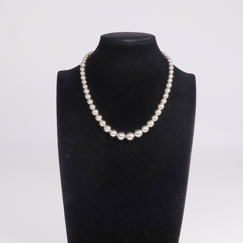 TIFFANY＆CO 925純銀Ball Necklace項鍊-9