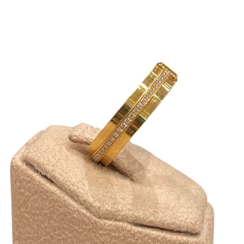 TIFFANY&CO. 蒂芙尼 T系列 鑽石戒指 K18YG #50-1