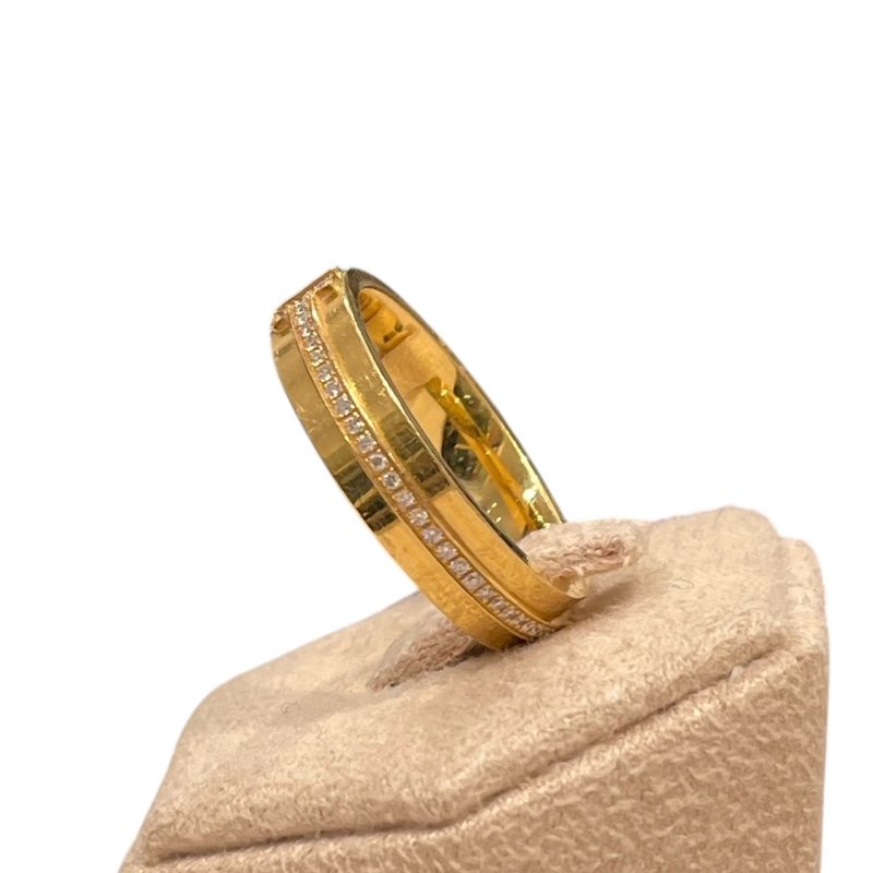 TIFFANY&CO. 蒂芙尼 T系列 鑽石戒指 K18YG #50-2