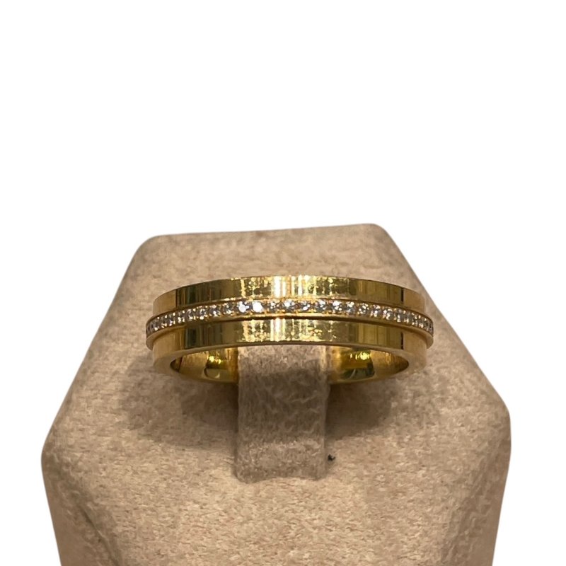 TIFFANY&CO. 蒂芙尼 T系列 鑽石戒指 K18YG #50-3