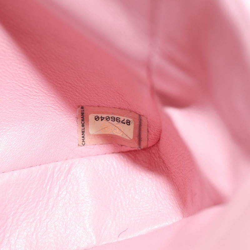 【日本直送】香奈兒 Choco Bar 鏈單肩包 羊皮 粉紅色 金 CC 標誌 正品 YKZ101SAV-10