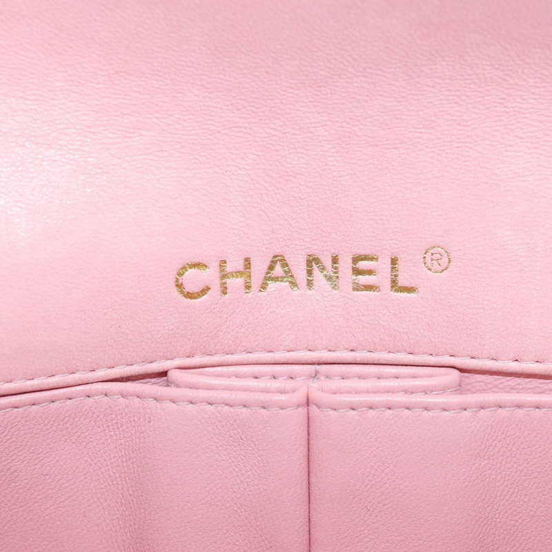 【日本直送】香奈兒 Choco Bar 鏈單肩包 羊皮 粉紅色 金 CC 標誌 正品 YKZ101SAV-19