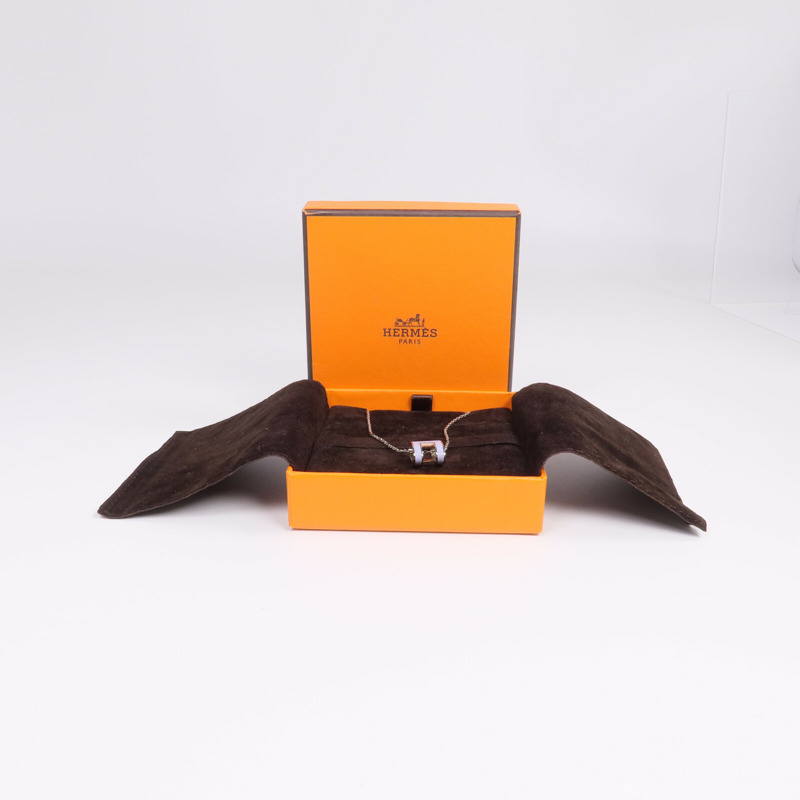 HERMES 金屬/琺瑯Pop H Necklace項鍊-7