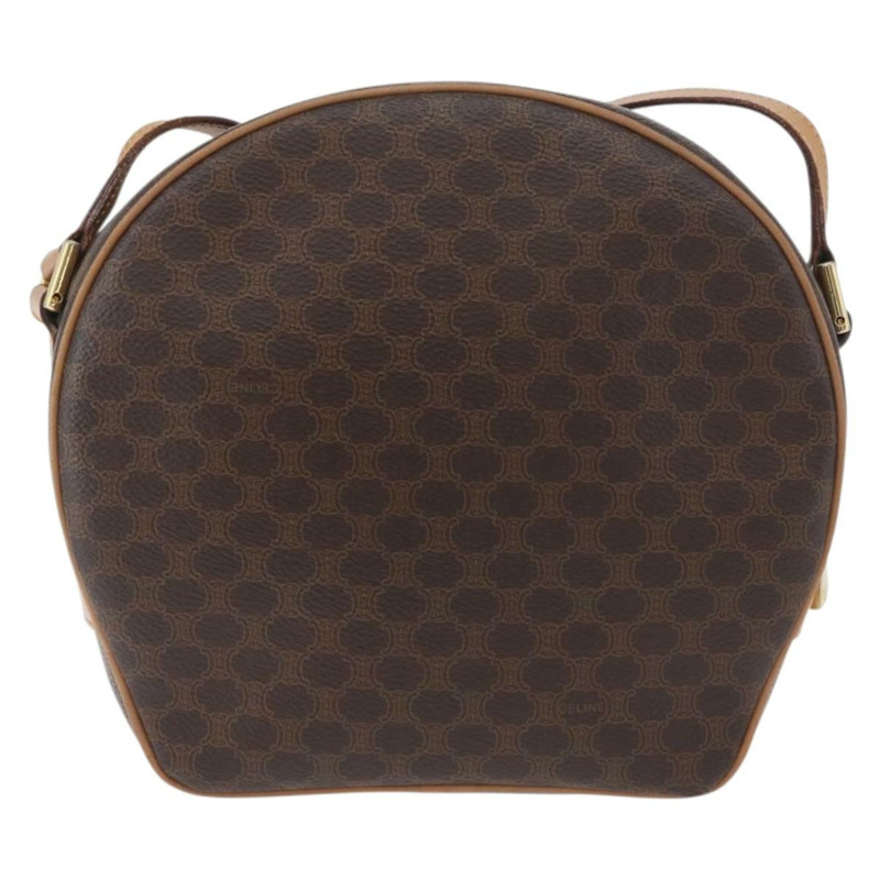 【日本直送】CELINE Macadam帆布肩背包 PVC皮革 棕色 金色 正品 am11126A-1