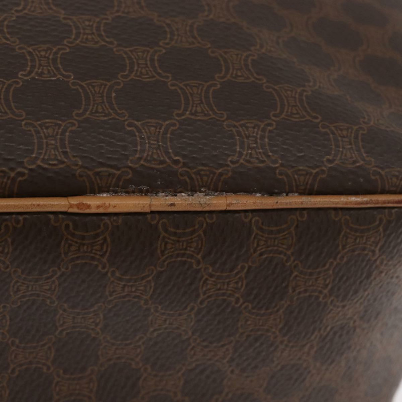 【日本直送】CELINE Macadam帆布肩背包 PVC皮革 棕色 金色 正品 am11126A-5