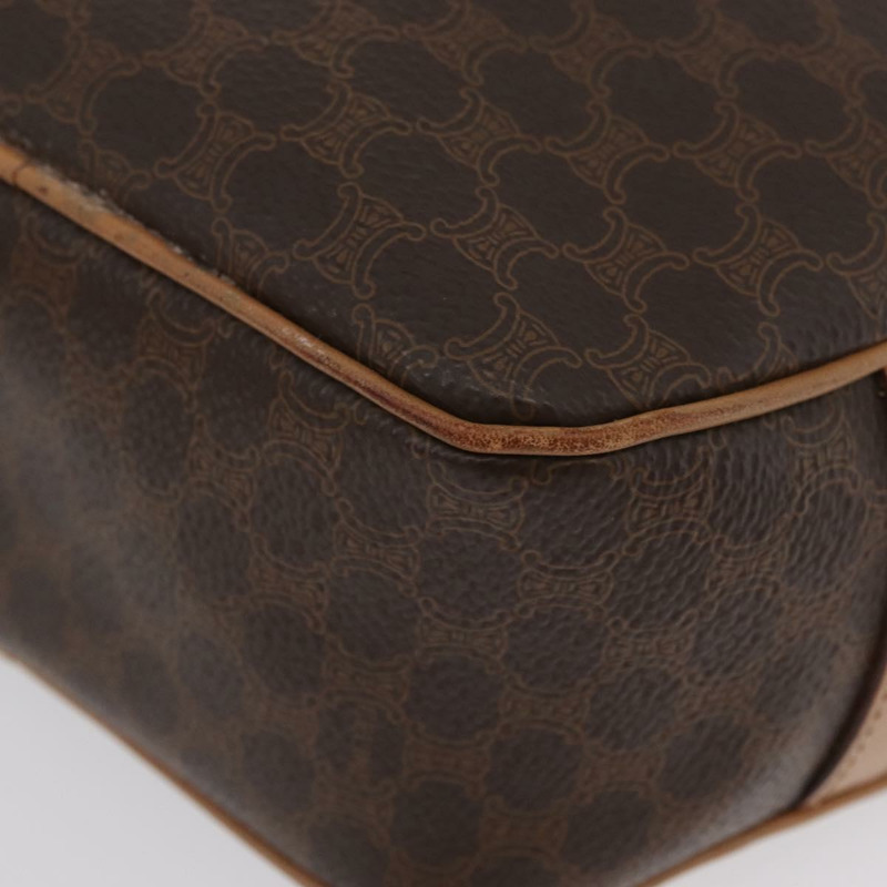 【日本直送】CELINE Macadam帆布肩背包 PVC皮革 棕色 金色 正品 am11126A-14