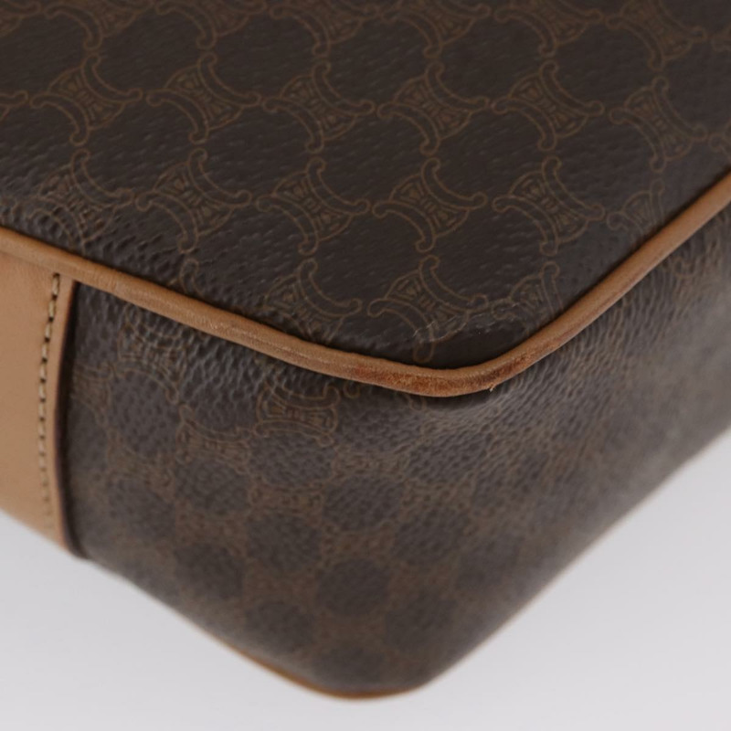 【日本直送】CELINE Macadam帆布肩背包 PVC皮革 棕色 金色 正品 am11126A-15