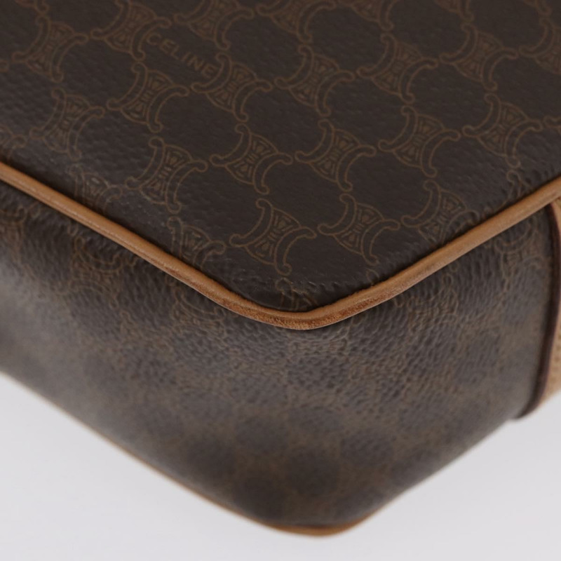 【日本直送】CELINE Macadam帆布肩背包 PVC皮革 棕色 金色 正品 am11126A-16