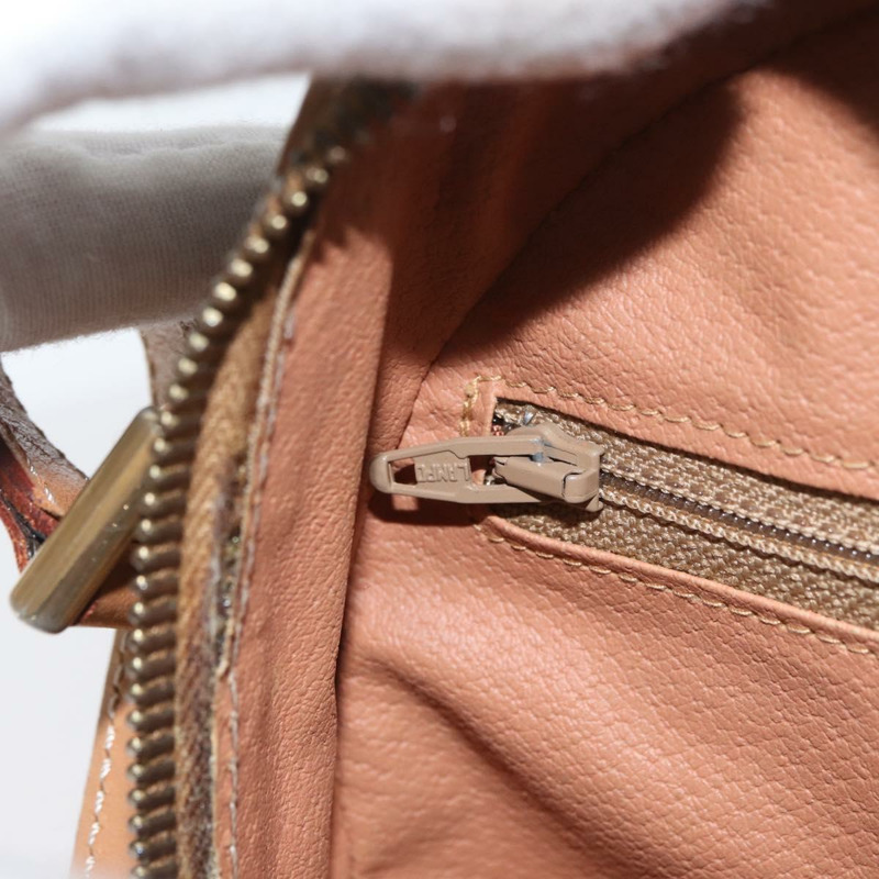 【日本直送】CELINE Macadam帆布肩背包 PVC皮革 棕色 金色 正品 am11126A-22