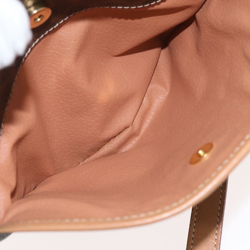 【日本直送】CELINE Macadam帆布肩背包 PVC皮革 棕色 金色 正品 am11126A-23